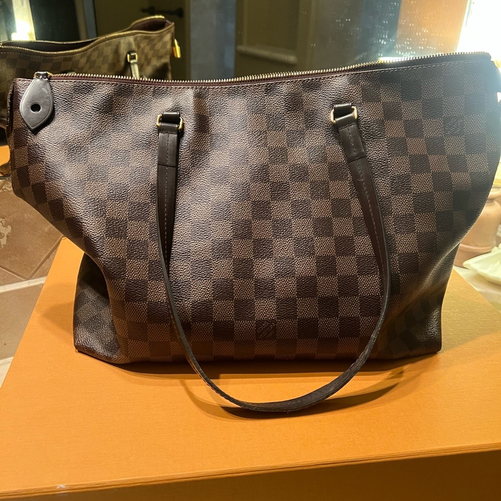 Louis Vuitton Dark Brown Checkered Tote